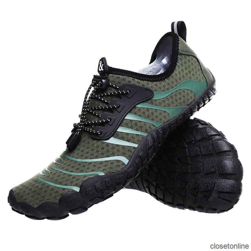 COD Unisex Aqua Shoes Lace Up Waterproof Outdoor Training Walking Light Comfortable CL