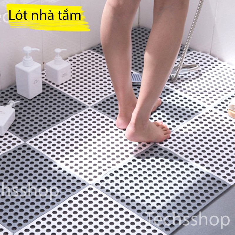 Thảm Lót Sàn Nhà Tắm Chống Trơn Trượt Thoáng Khí - Thảm Nhựa Trải Nhà Vệ Sinh 30x30cm