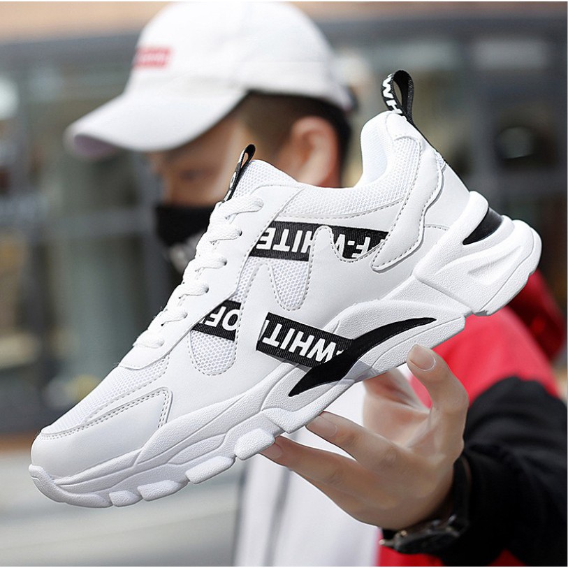 Giày nam đẹp, giày nam Sneaker thể thao phối chữ siêu HOT SP - 330 | BigBuy360 - bigbuy360.vn