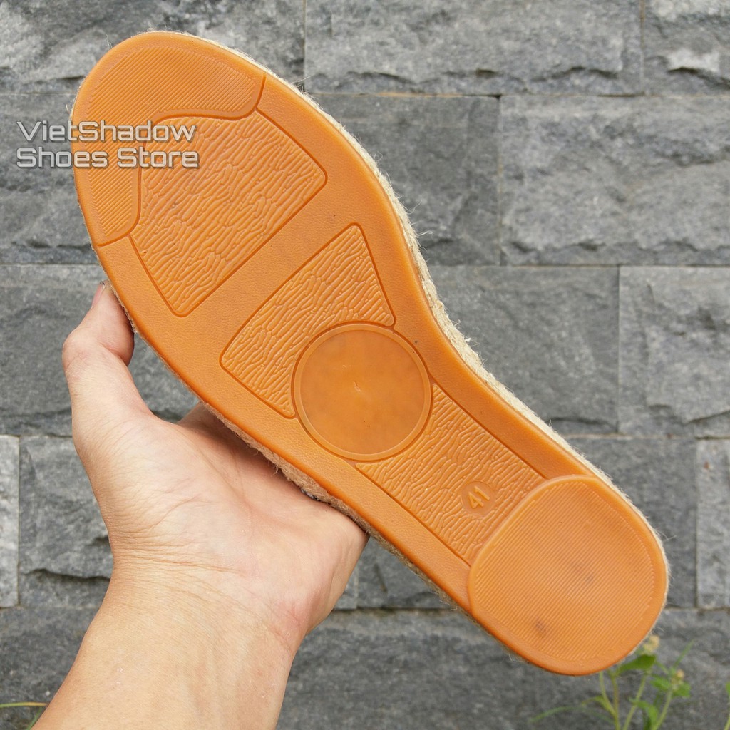 Slip on nam - Giày lười vải nam đế cói - Vải bố sọc trắng/xanh navy - Mã SP 8003-sọc.xanh | BigBuy360 - bigbuy360.vn