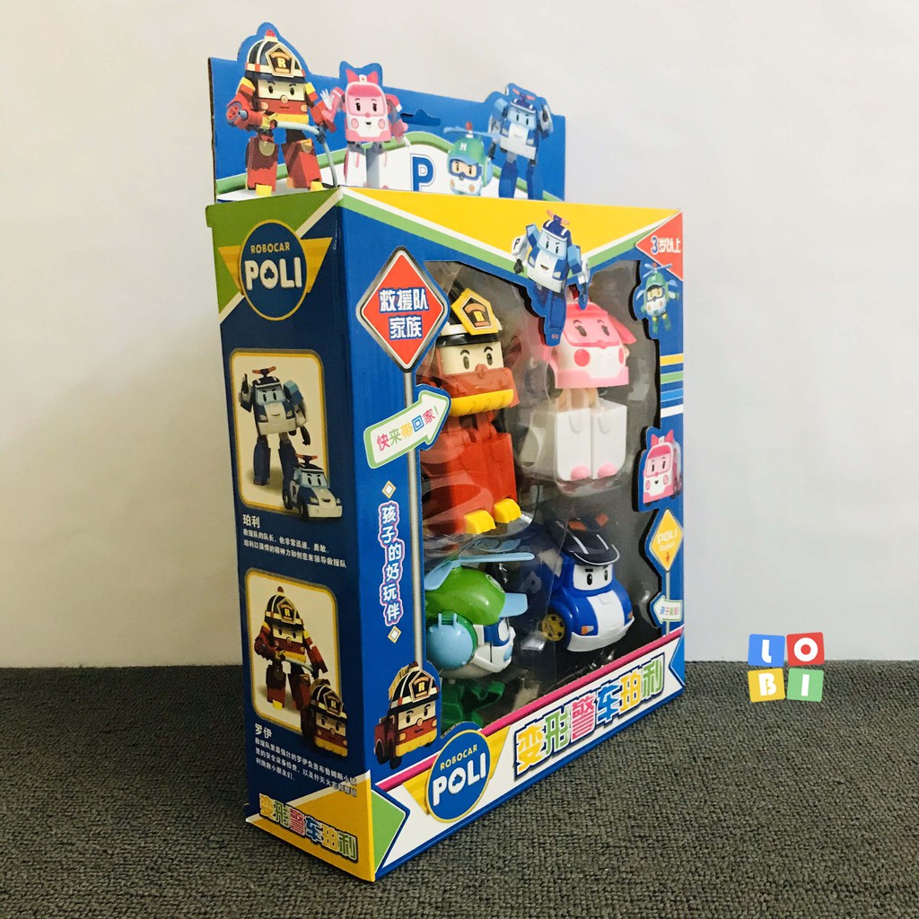 Robocar Poli Robot Biến Hình Siêu Xe Robot 6 Trong 1- Mô hình xe Bus