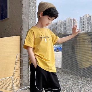 Áo thun BXPB tay ngắn dáng rộng in họa tiết thời trang mùa hè phong cách Hàn Quốc cho trẻ em trai và gái