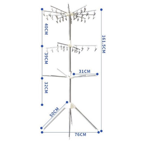 Cây Phơi Đồ Thông Minh  FREE SHIP Cây Phơi Đồ Thông Minh 3 Tầng Gấp Gọn