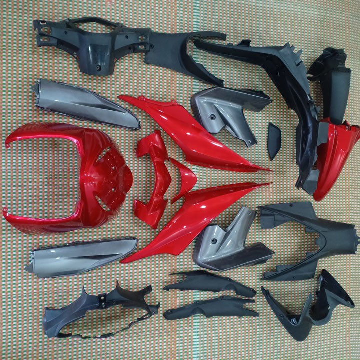 Bộ dàn áo xe WAVE S110 - RS110 màu Đỏ đời 2009 đến 2010, nhựa ABS nguyên sinh