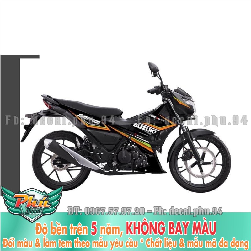 Tem rời Satria Cam đen