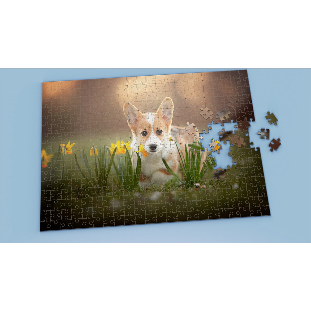 Tranh ghép hình Animal - Tranh ghép hình CORGI - Mẫu 2 - Nhận in hình tranh ghép theo yêu cầu