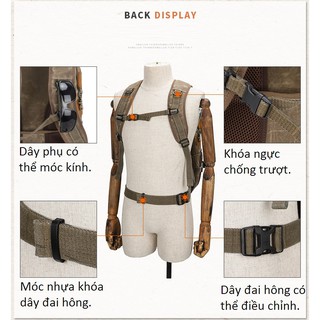 Balo máy ảnh cao cấp Canvas.