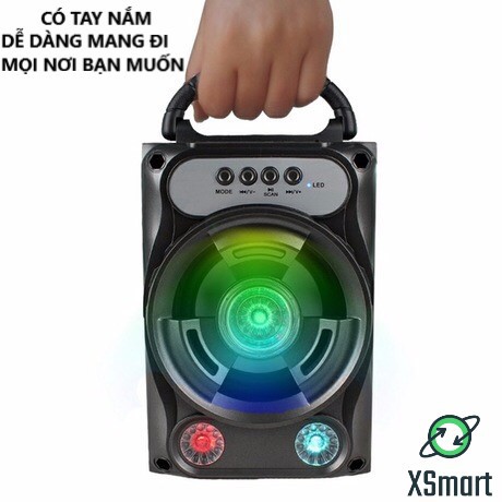 Loa Bluetooth Không Dây GS13 Pro Xách Tay Loại 1 Âm Thanh Hay Siêu Trầm, Led Nháy Theo Nhạc, Super Bass Nghe  EDM, REMIX