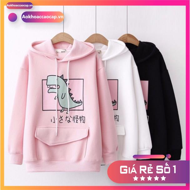 Áo hoodie nỉ chui việt khủng long form nhỏ
