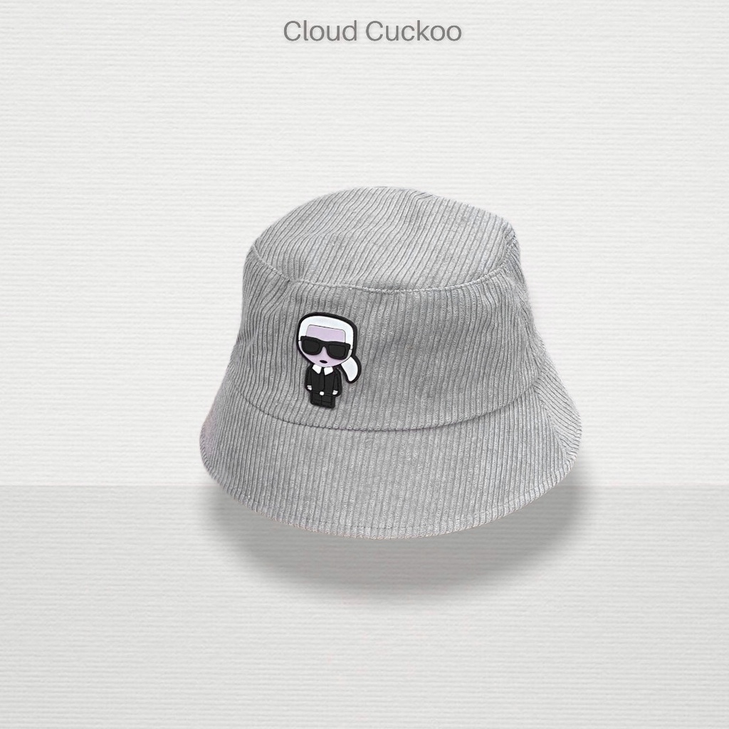 Mũ Bucket Hat Hình Thám Tử Chất Nhung Gân Tăm Bền Đẹp - Mã Số: MBK1102
