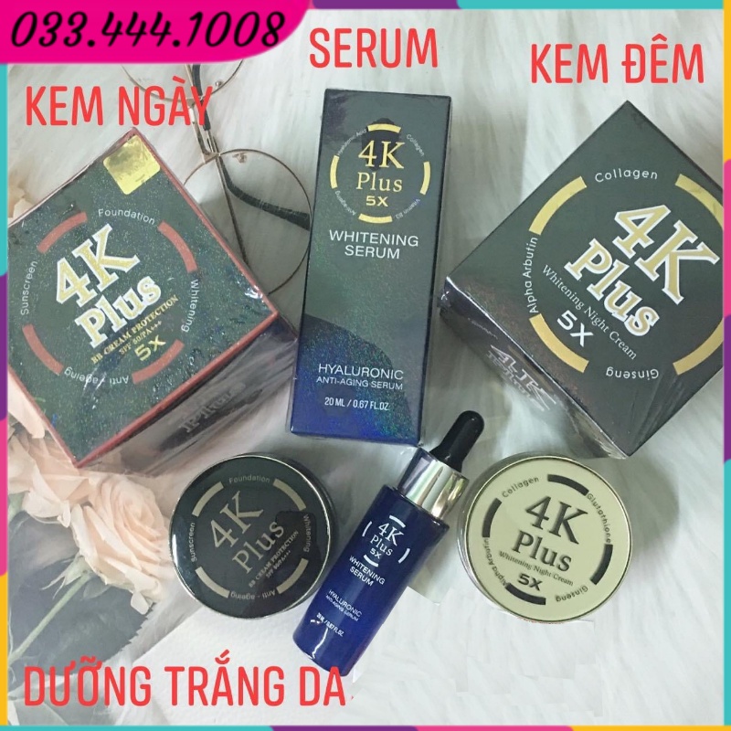 Combo Dưỡng Da 4K Plus 5x - Ngày & Đêm - Serum