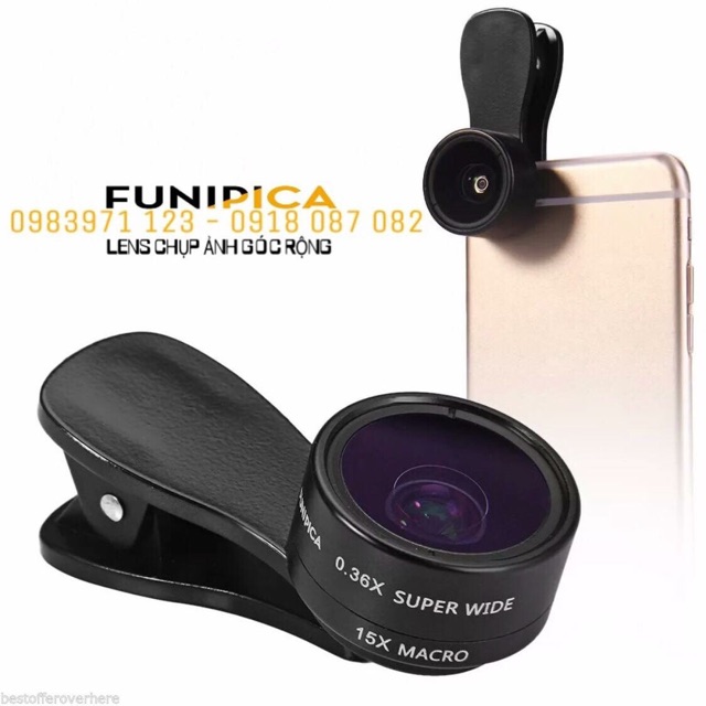 Lens 3in1 chụp ảnh góc siêu rộng FUNIPICA chính hãng