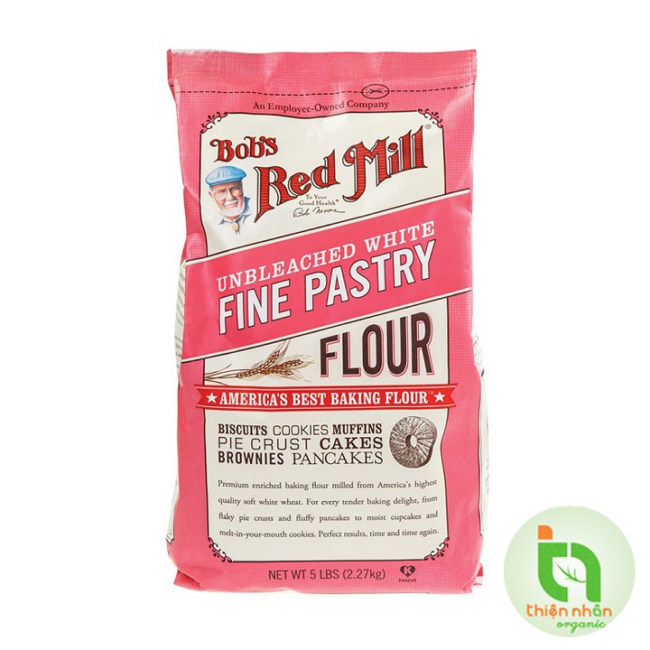 Bột mì mềm không tẩy  Bob's Red Mill 2.27kg - Unbleached Fine Pastry Flour