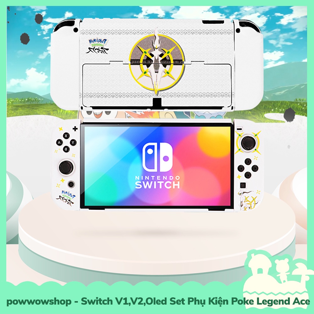 [Sẵn VN - Hỏa Tốc] Switch V1,V2,Oled Set Phụ Kiện Poke Legend Ace Case, Hộp Băng Game, Túi Đựng Máy Game Nintendo Switch