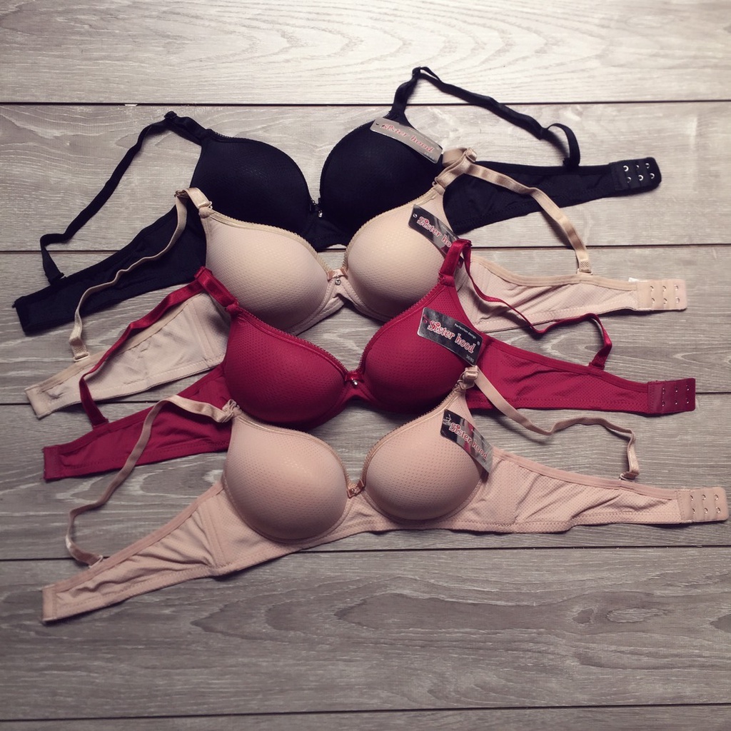 Áo Lót Nữ Nâng Vừa 2cm Không Gọng Thông Hơi Sisterhood Thái Lan 1996 Áo Ngực Nữ Không Gọng