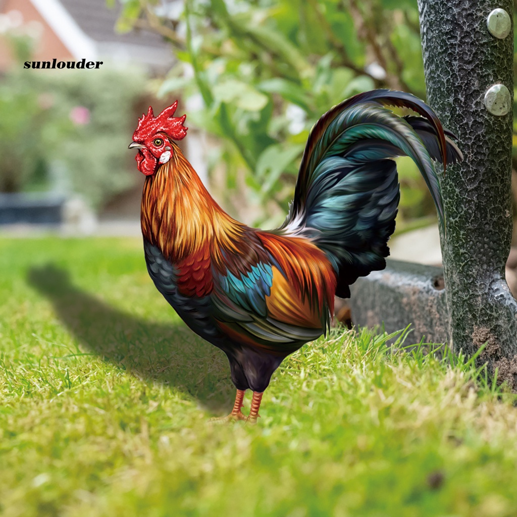 Mô Hình Con Gà Trống Trang Trí Sân Vườn