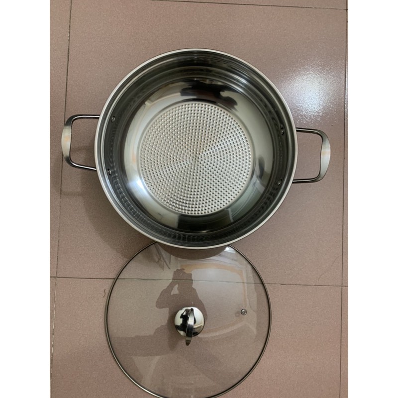ICNỒI LẨU BẾP TỪ , GA , PHÍ 32CM DUNG TÍCH 5 LÍT CÓ LỚP SẦN CHỐNG KHÊ
