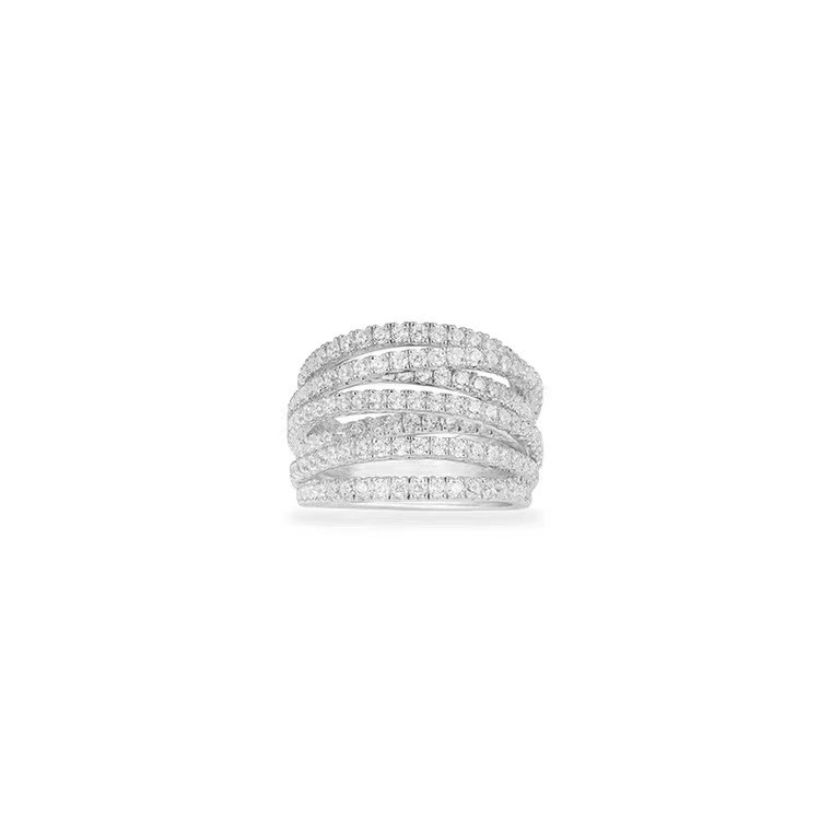 WITH BOX AP Monaco Nhẫn bạc S925 nhiều vòng mới cho nữ