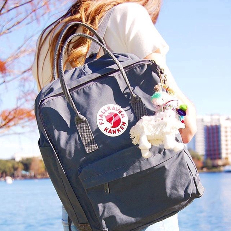 Ba Lô Kanken Fjallraven Vải Canvas Phong Cách Hàn Quốc Cho Nữ (MID 16L)