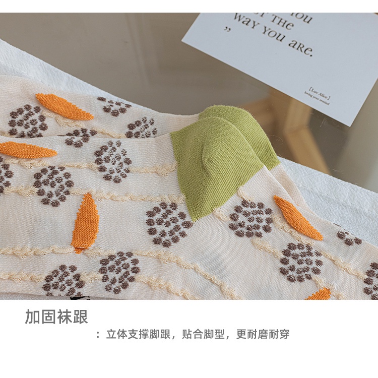Vớ Cotton Mỏng Họa Tiết Hoa Xinh Xắn Thời Trang Mùa Xuân Cho Nữ