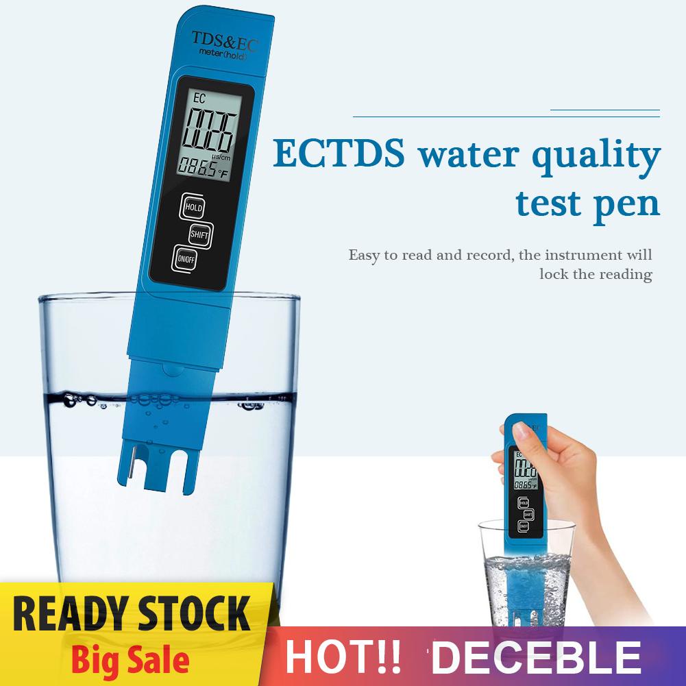 Máy đo độ Ph 3 trong 1 với màn hình LCD kỹ thuật số tds/ Máy đo chất lượng nước chuyên dụng cho bể cá