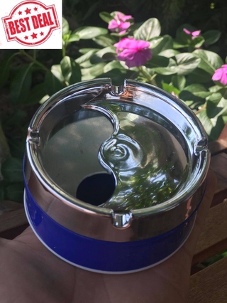 Gạt tàn thuốc nắp xoay inox