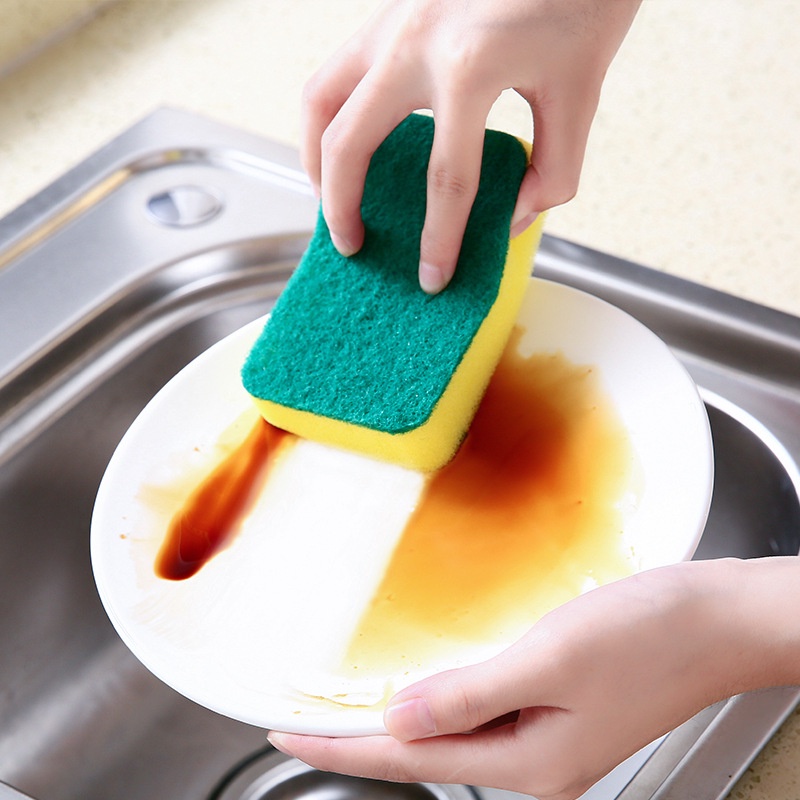 Bọt biển rữa chén bát 2 mặt mút xốp siêu hút nước, siêu mềm, tạo bọt nhiều dễ dàng đánh bay mọi vết dầu mỡ