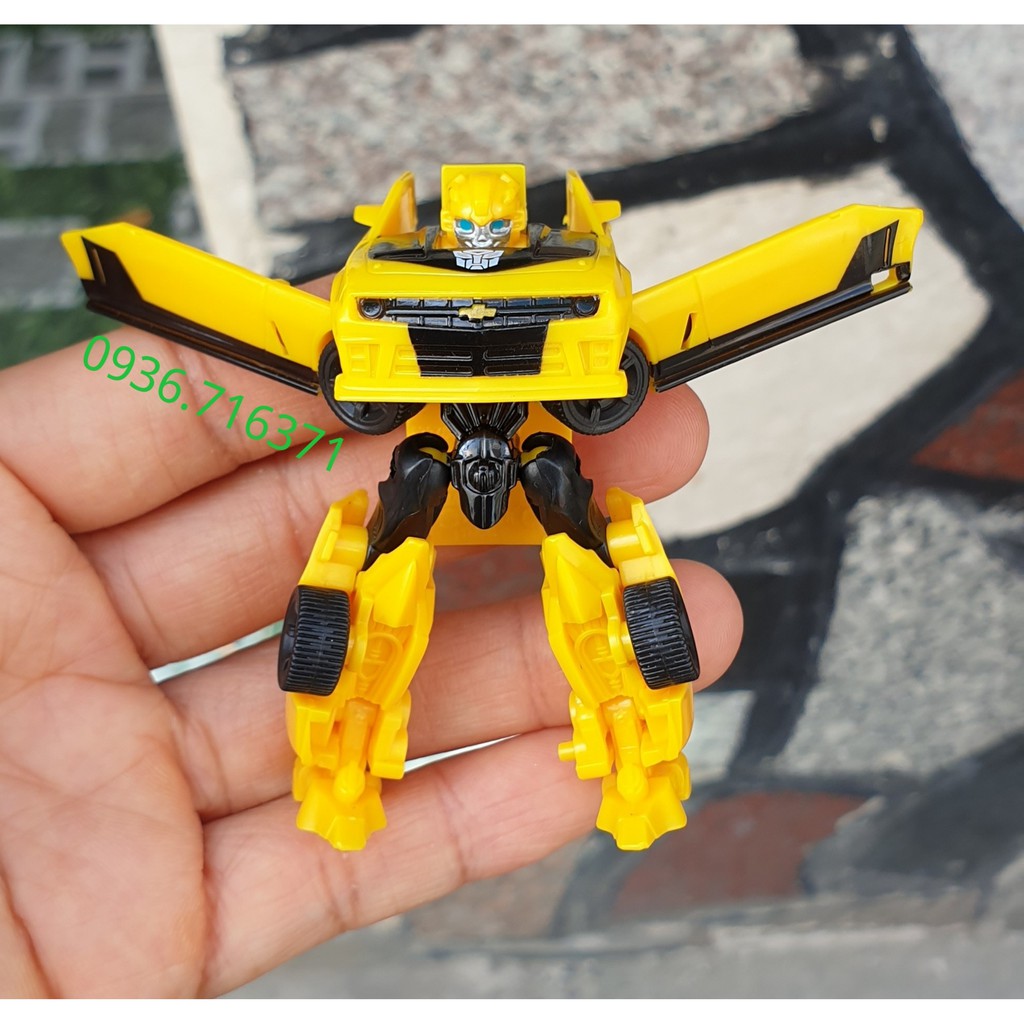 Robot Mini biến hình Bumblebee Mini cao 7cm, màu vàng nhiều bước Transformers - Hasbro