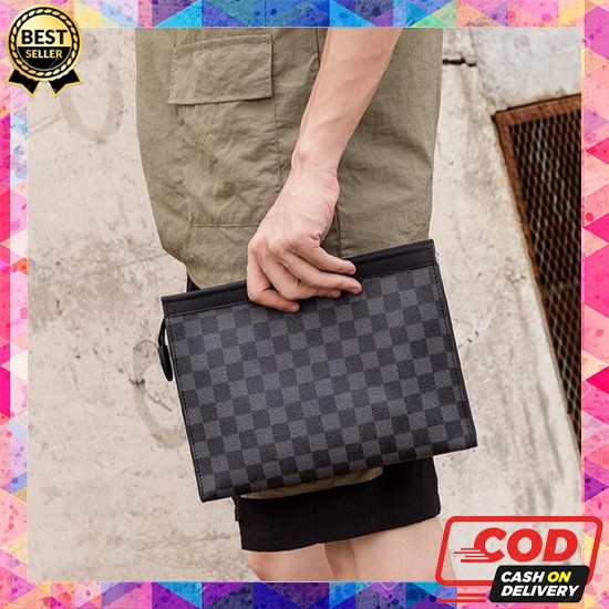 Túi Clutch Cầm Tay Mini Đơn Giản Cổ Điển Chống Nước Chống Nước Trang Trọng Không Cần Chạm Khắc Thương Hiệu Chính Hãng Thời Trang Nam