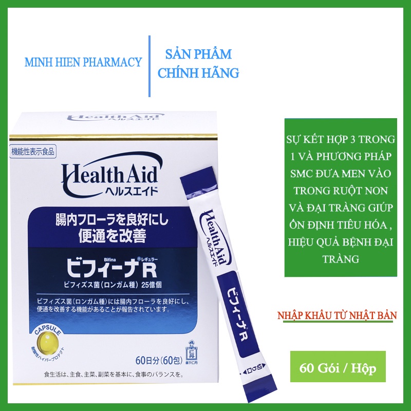 Men Vi Sinh Bifina Nhật Bản R60 -Viêm Đại Tràng, Rối Loạn Tiêu Hóa, Hội Chứng Ruột Kích Thích