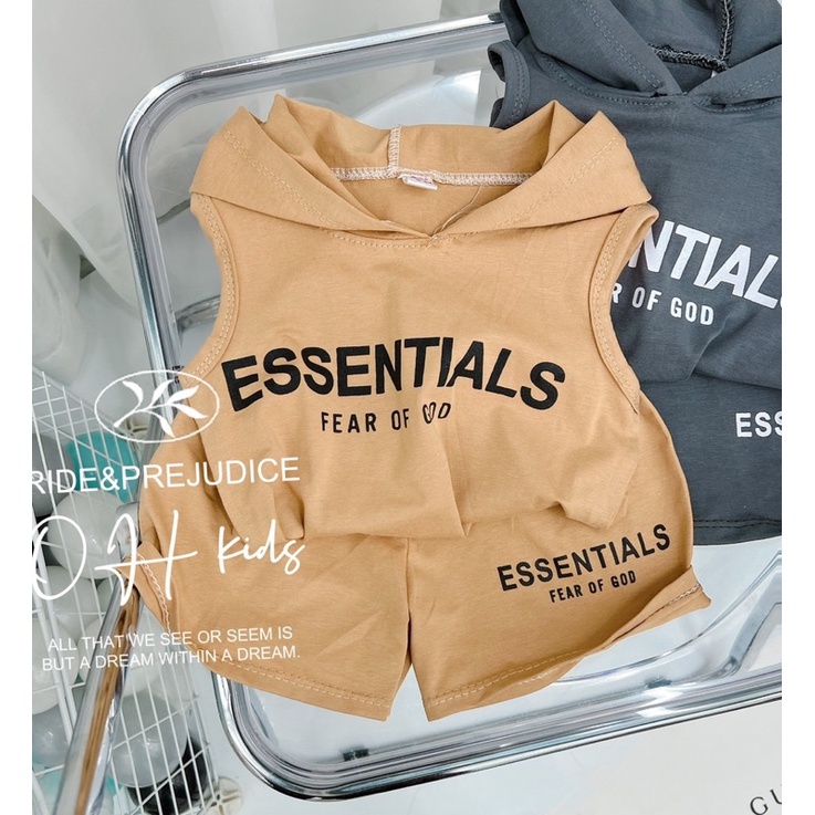 [SET BÉ TRAI] Bộ ES.SENNN có mũ 2 màu cho bé trai