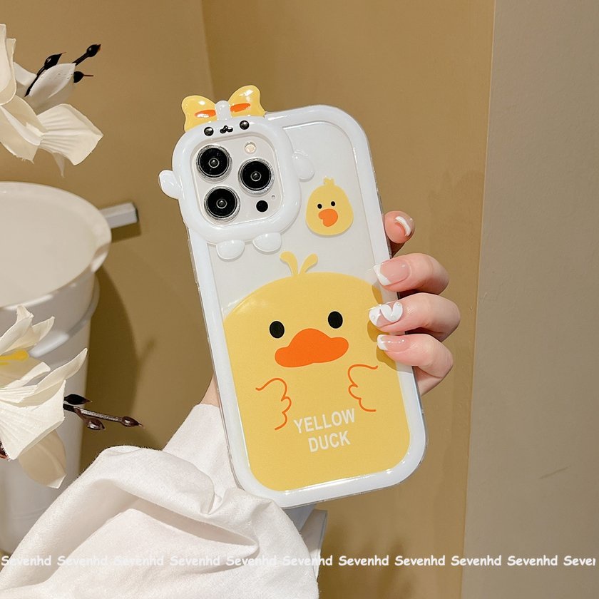 Ốp Điện Thoại Họa Tiết Vịt Vàng Cho iPhone 14 13 12 11 Pro Max Xs Max Xr X 7 8 6 6s Plus