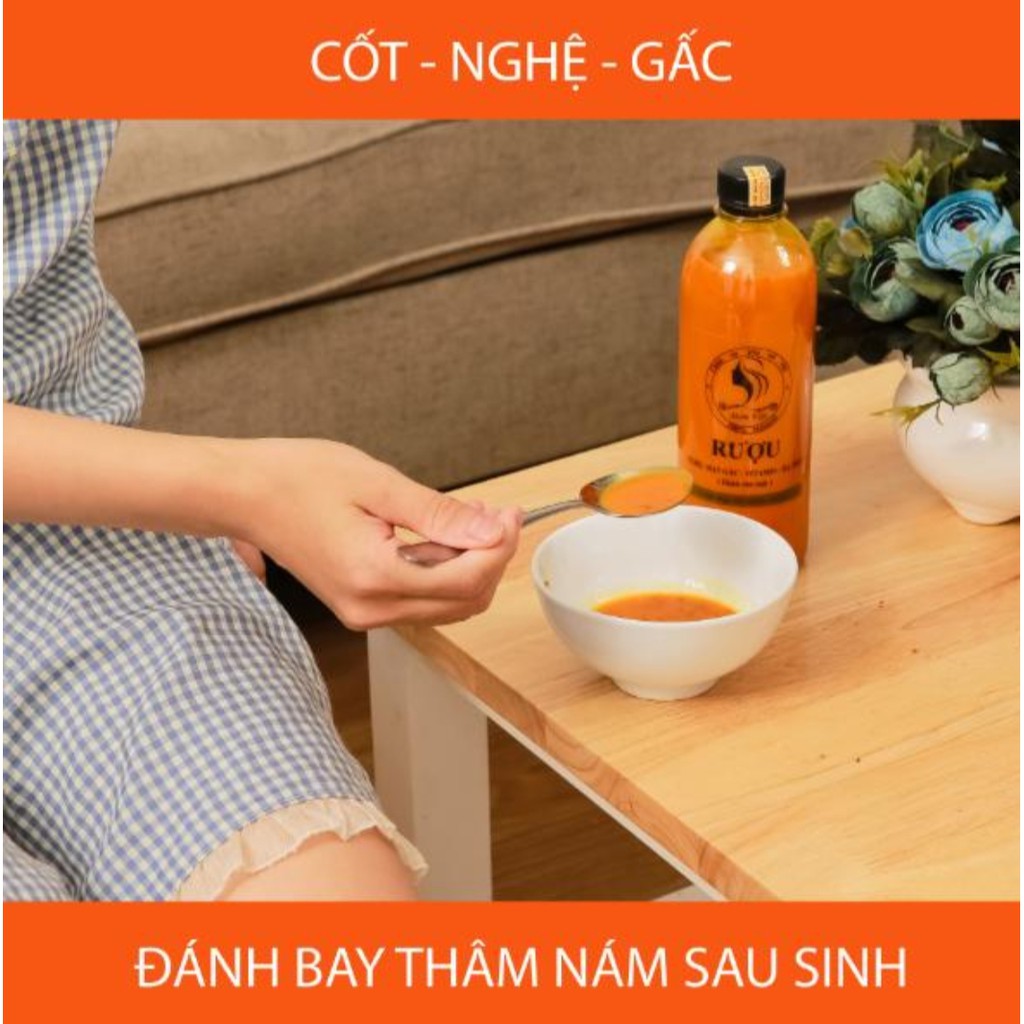 Cốt Rượu Nghệ Hạt Gấc hạ thổ MomViet đậm đặc cho Da mặt dành cho bà bầu và