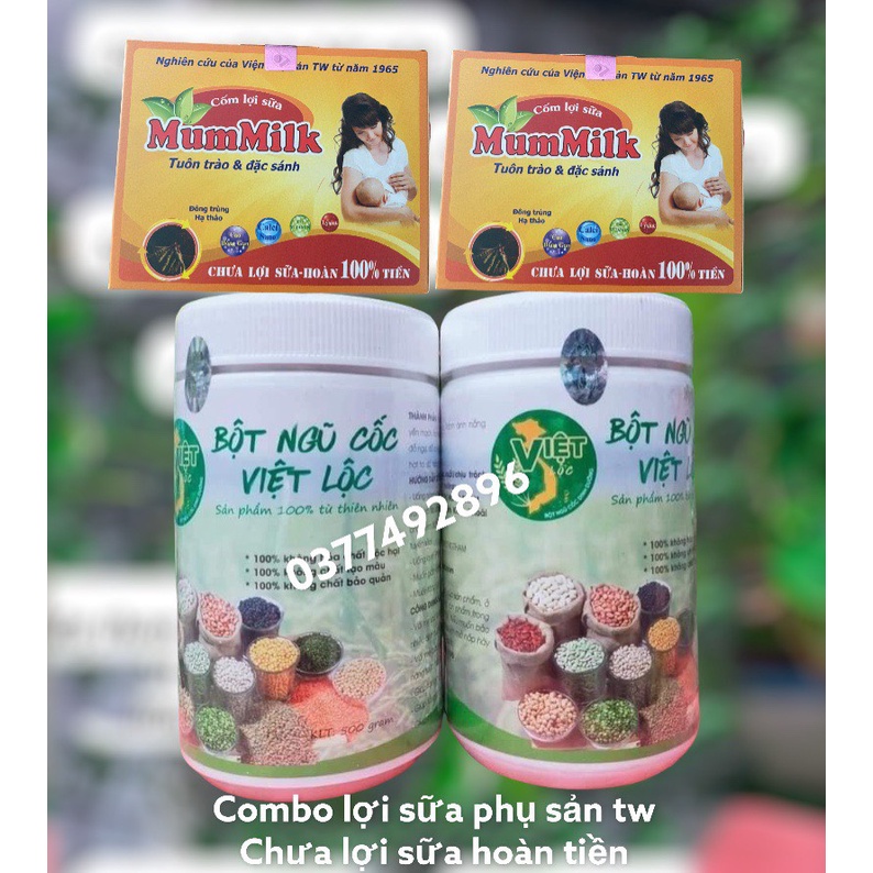 Bột ngũ cốc lợi sữa và cốm lợi sữa mummilk - ngũ cốc dinh dưỡng cho sữa mẹ đặc mát 24 loại hạt - chưa lợi sữa hoàn tiền