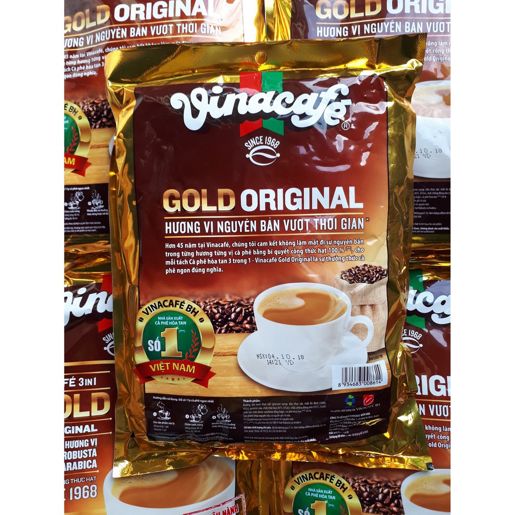 [FREE SHIP] Cà Phê Sữa Hòa Tan VinaCafé 3 in 1 Gold Original 480g (20g x 24 gói)