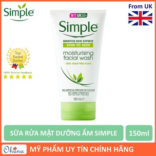 Sữa Rửa Mặt Dưỡng Ẩm Simple Dạng Gel 150ml
