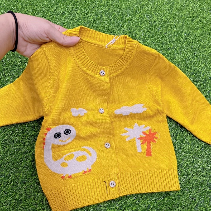 Áo len cardigan Quảng Châu siêu mềm mịn cho bé trai, chất len mịn không xù không bai nhão