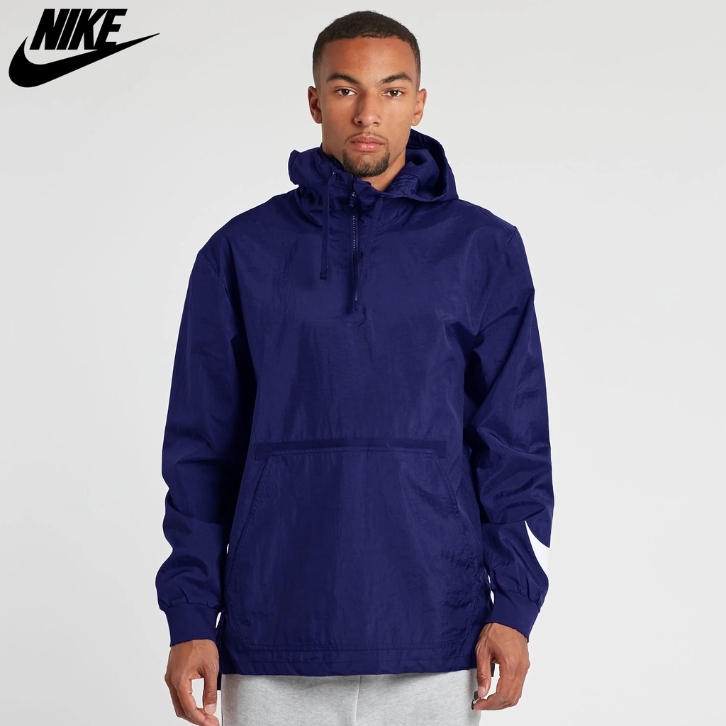 NIKE - Áo khoác thể thao nam nữ Nike Swoosh Woven Pullover Jacket chính hãng - Xanh navy
