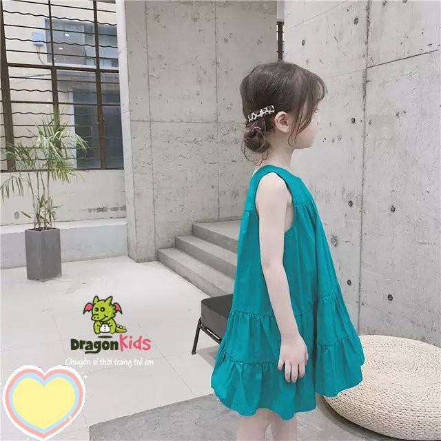 Váy đầm bé gái dáng suông 3 tầng size lớn Dragon Kids