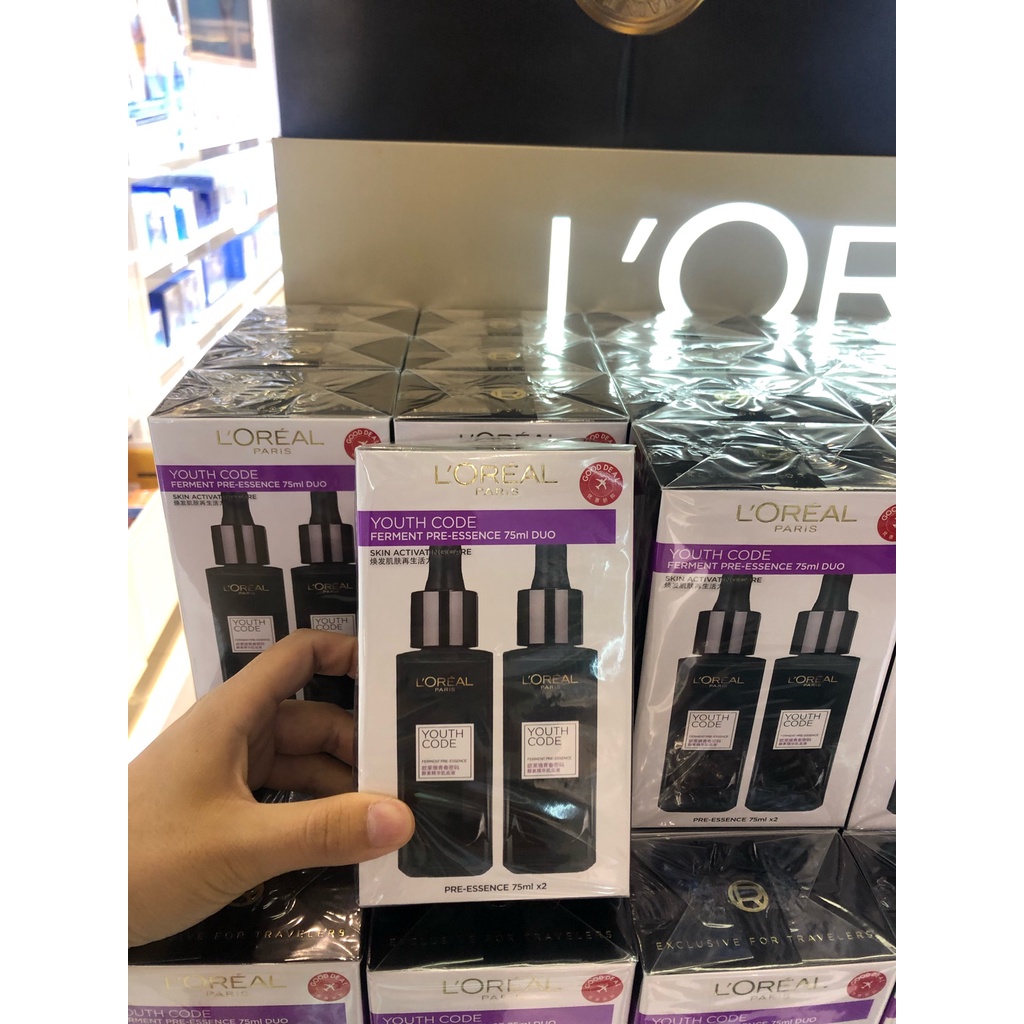 2 Chai tinh chất enzyme 75ml màu đen L'OREAL