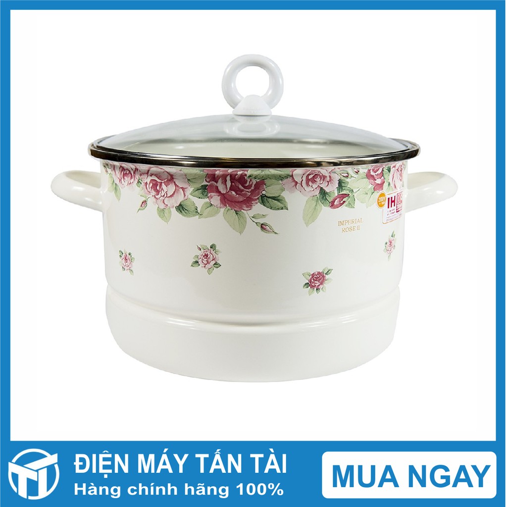 Nồi hấp tráng men 6.1 lít Fujihoro IRV-24SM  ,Thiết kế thép Nippon nguyên khối cứng chắc, giữ nhiệt tốt,