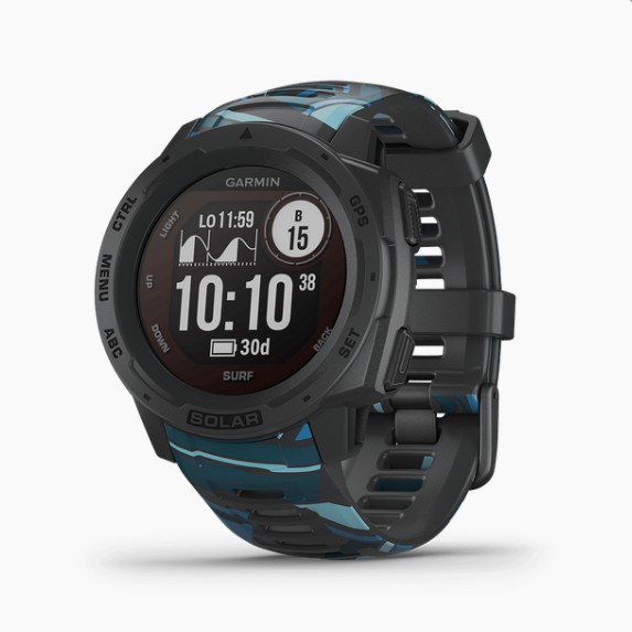 Đồng hồ thông minh Garmin Instinct Solar, Surf Edition - Hàng Chính Hãng