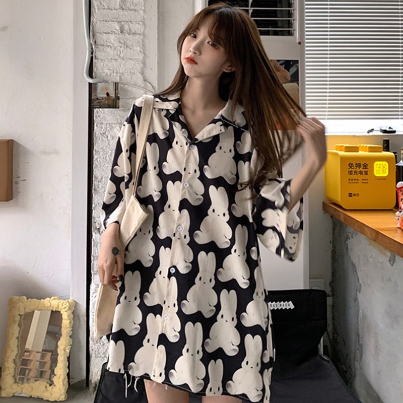 Áo Sơ Mi chiffon Tay Ngắn Dáng Rộng Có Size Lớn 100Kg Dành Cho Nữ