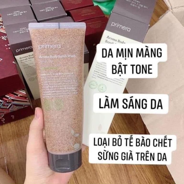 Tẩy tế bào chết toàn thân Primera Aroma Body Scrub Wash Fresh 230ml