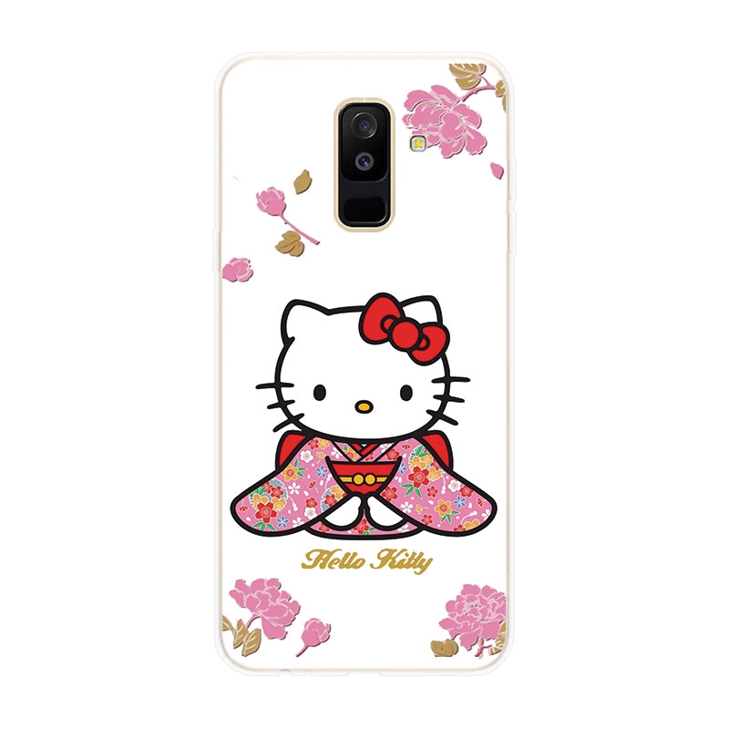 Ốp Lưng Samsung Galaxy A6 A6+ Plus A7 A8 A8+ Plus A9 2018 TPU mềm Case Hello Kitty