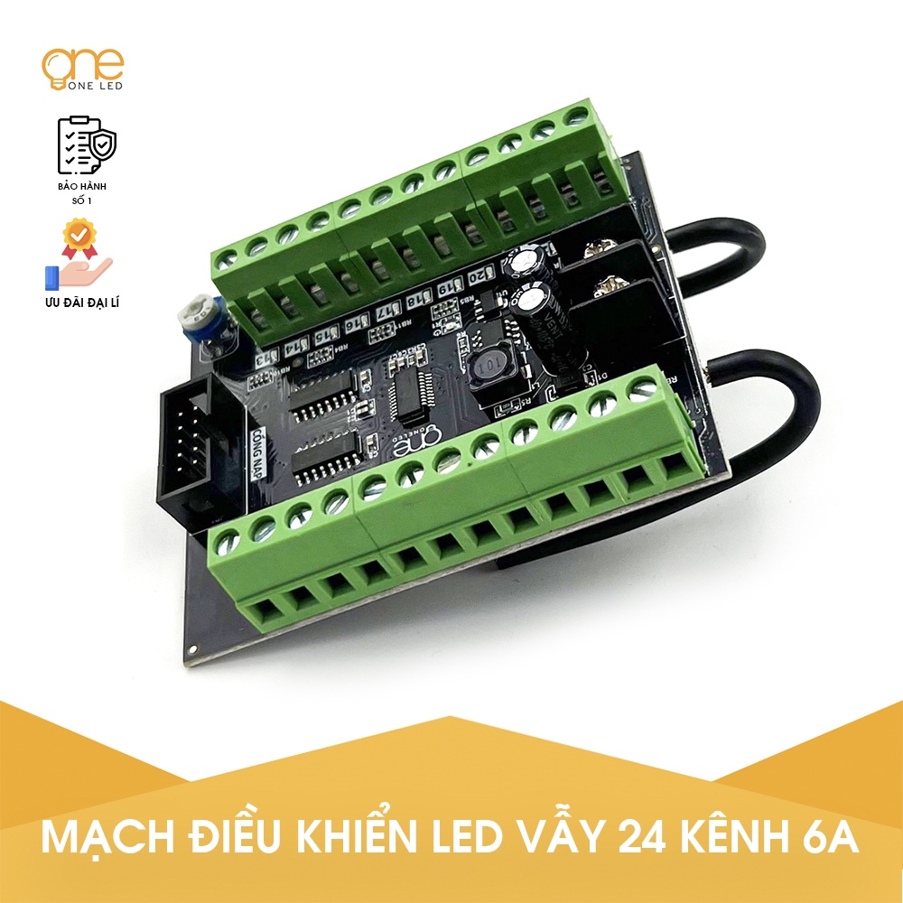 Mạch Điều Khiển LED 24 Kênh 6A OneLed  V4.4, Mạch điều khiển LED liền dây, Led đúc