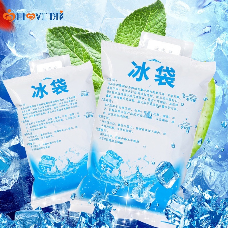 Set 10 Túi Gel Đá Giữ Thực Phẩm Tươi Mát Đa Năng Giảm Đau Có Thể Tái Sử Dụng