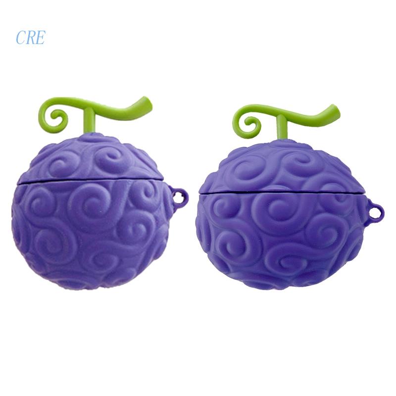 Vỏ Bảo Vệ Hộp Sạc Tai Nghe Airpods 1 2 Pro Bằng Silicon Họa Tiết Trái Cây Ác Quỷ 3D