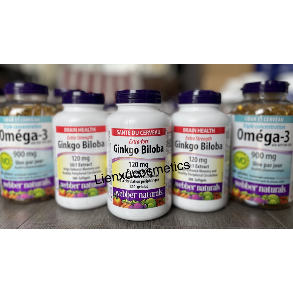 Viên uống bổ não Ginkgo Biloba 120mg 300 viên; HSD 2027