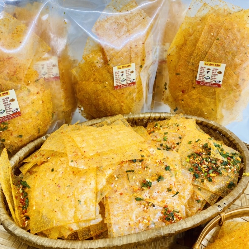Bánh Tráng Phô Mai Tôm Hành Tỏi - Túi Zip - Thêm Mè Rang, Vị Đậm Đà, Cay Nhẹ